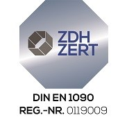 ZDH-ZERT Gütezeichen DIN EN 1090, Reg.-Nr. 0119009